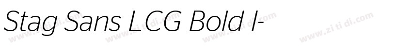 Stag Sans LCG Bold I字体转换